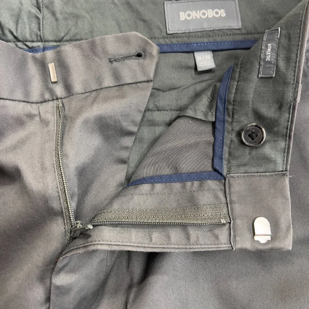 Bonobos Men's Friday Slate Weekend Warrior Dress Athletic Gray Pants Size 34/34